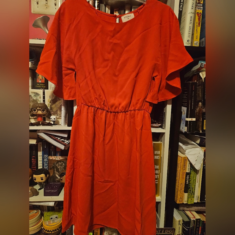Esley red-orange dress